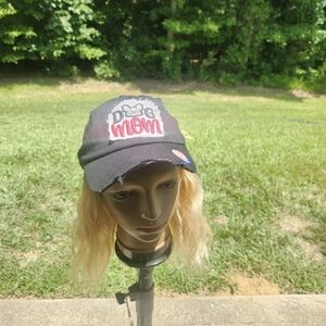 Dog Mom Embroidered Black Cap